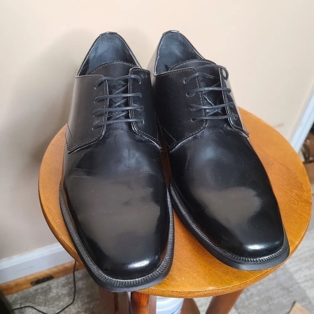 Jos A Bank Men's Black Leather Oxford Dress Shoes